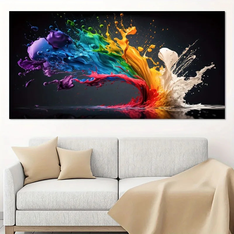 Colorful Pigment Wall Art Canvas Poster, Fashion Home Decoration, Waterproof, Painting Stuff, Fabric Print, Artwork, No Frame Peaceful Pleasures Health and Wellness