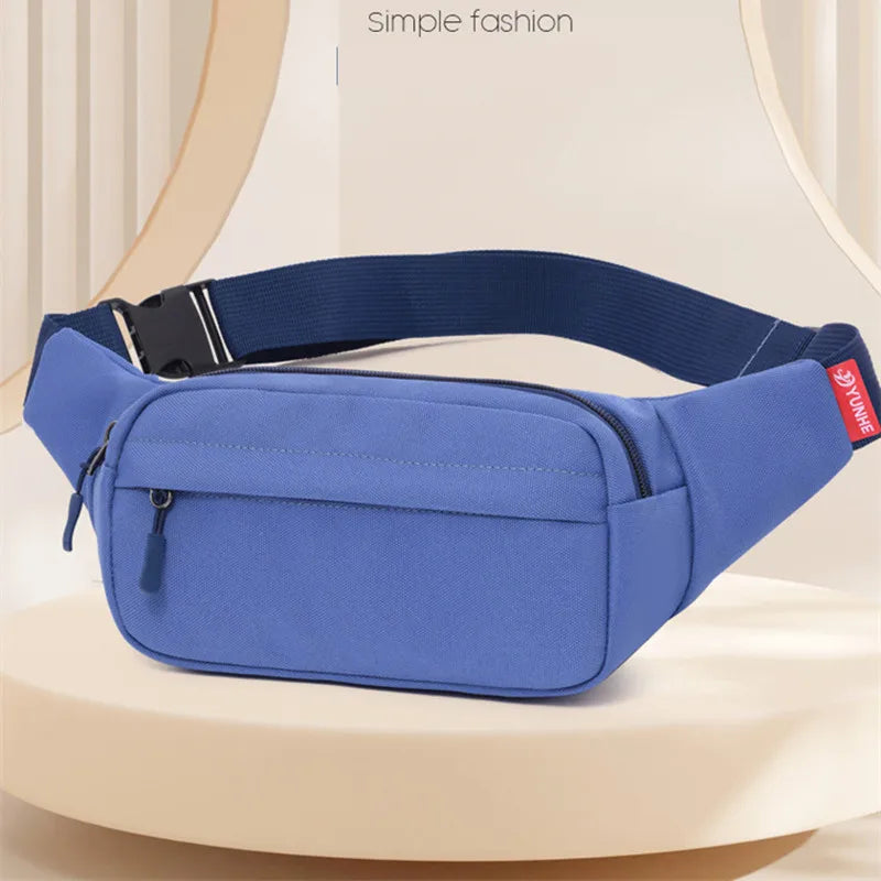 Canvas Fanny Pack Belt Bag – 3 Pockets, Men & Women