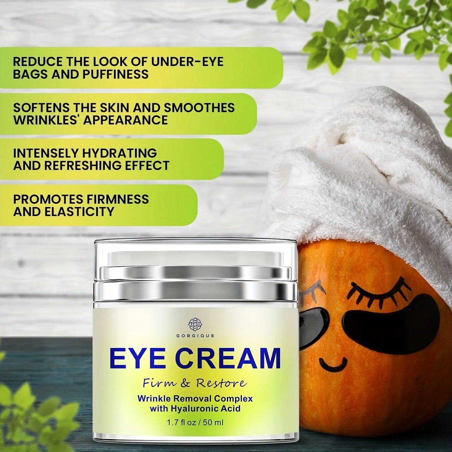 GORGIQUE Under Eye Cream Hyaluronic Acid – Firming & Brightening