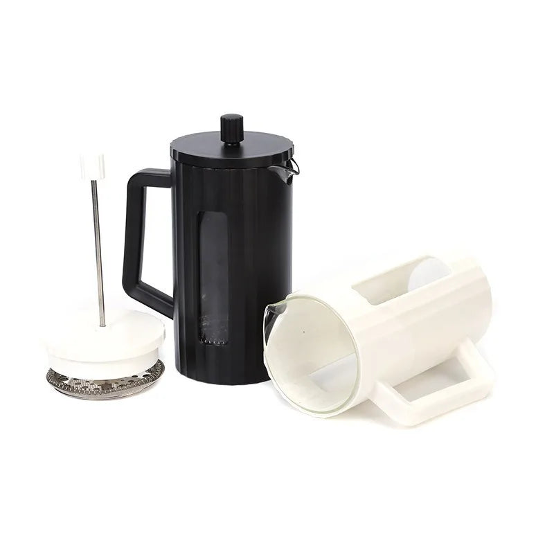 1000ML/ 600ML French Press Coffee Maker High Borosilicate Glass House Coffee Brewer Milk Foam Frother Barista Tea Maker Peaceful Pleasures Health and Wellness
