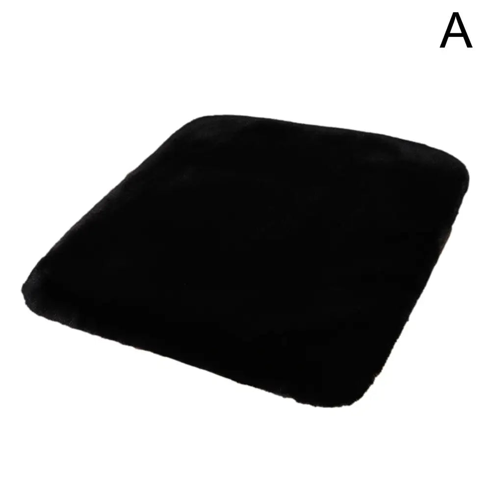 Winter Plush Faux Rabbit Fur Car Seat Cushion | Anti-Slip Pad Car Seat Cushion Peaceful Pleasures Health and Wellness Other Autumn And Winter black 2pcs