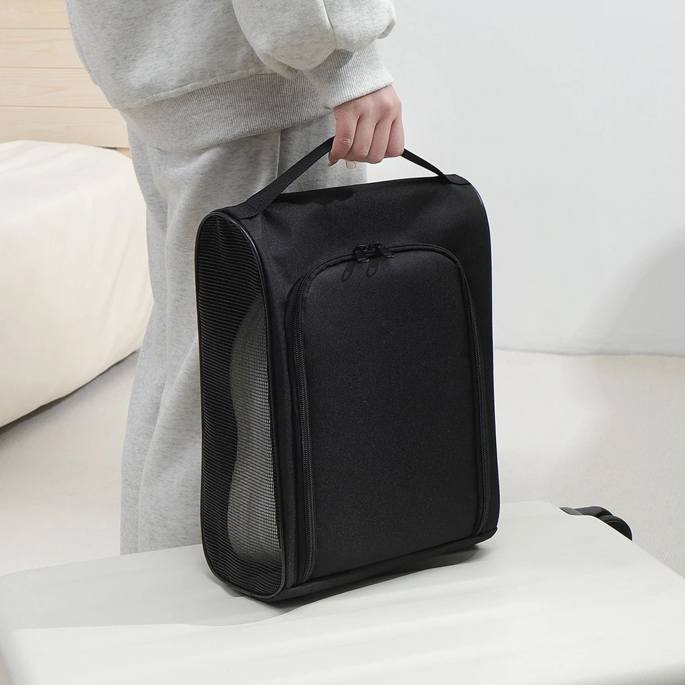 Lightweight Breathable Shoe Bag for Golf & Sports, Portable Oxford Cloth Shoe Carrier Bag, Dustproof Handbag for Travel Storage Peaceful Pleasures Health and Wellness