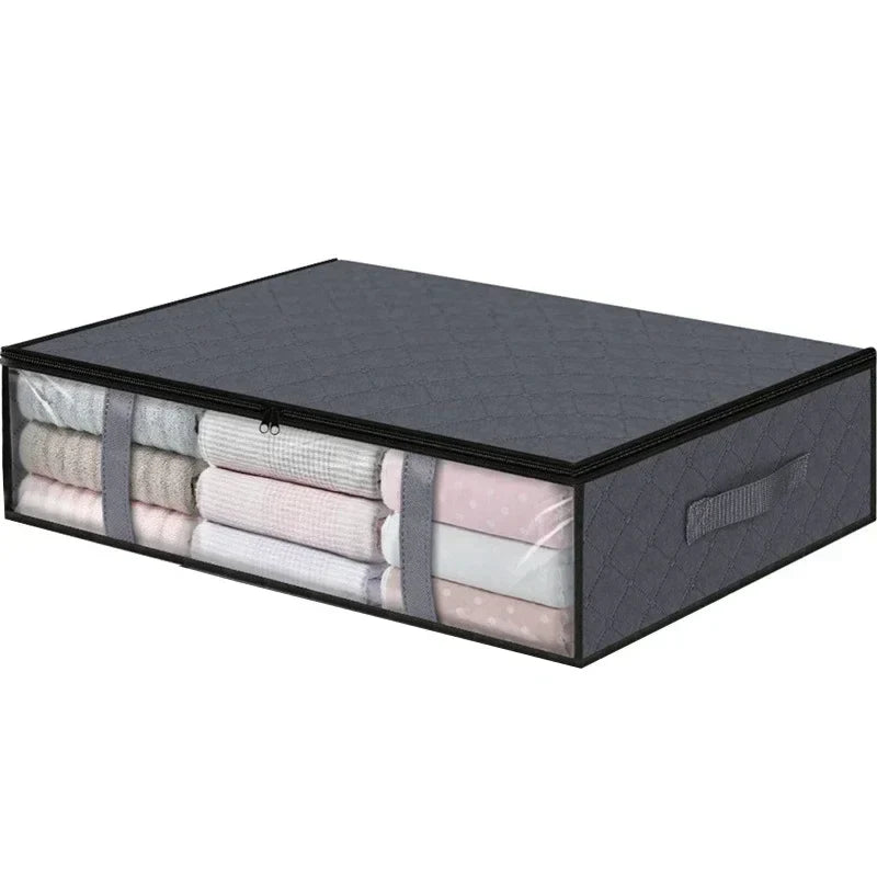 Under Bed Storage Bag – Large Foldable Dustproof Quilt Organizer