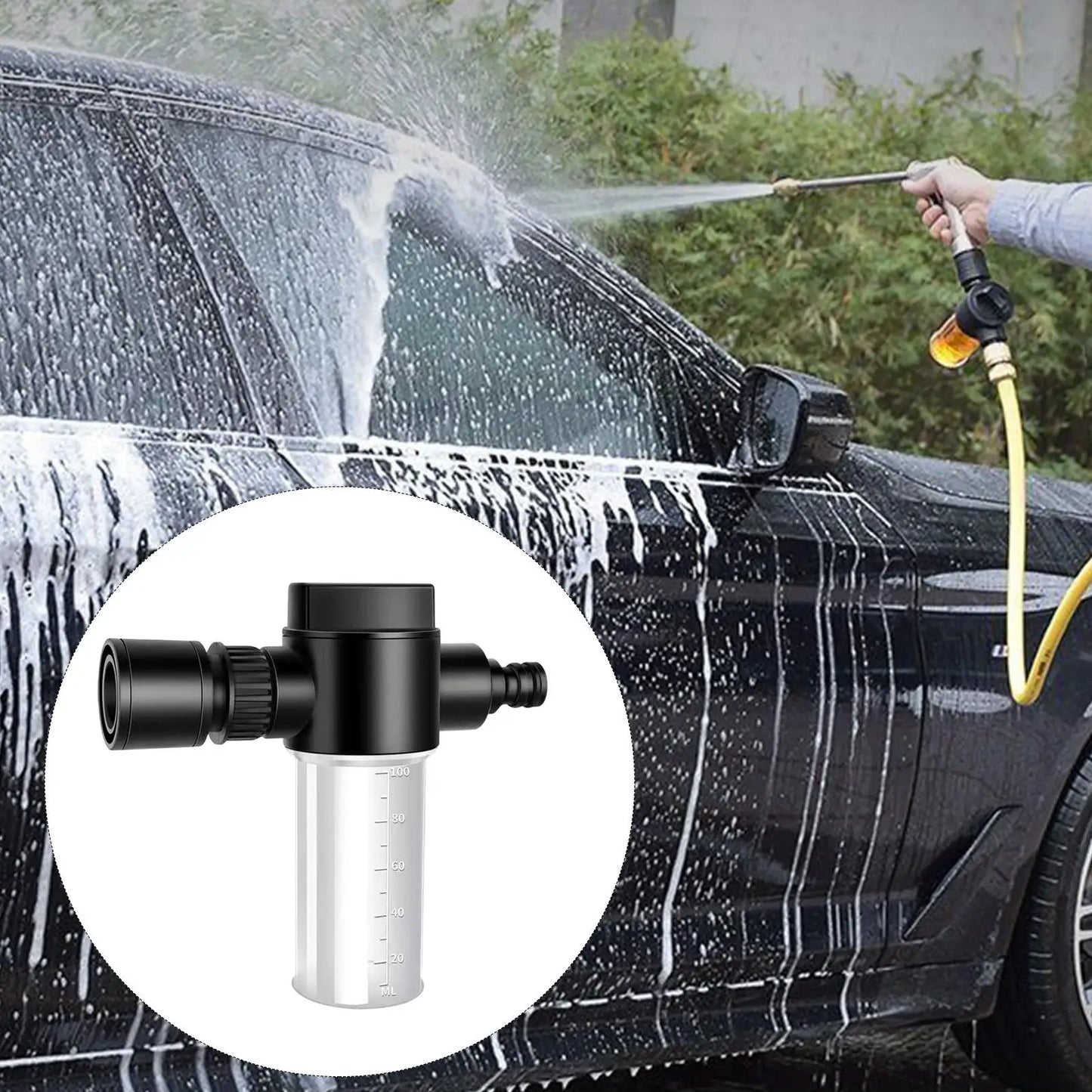 Adjustable Foam Cannon Garden Hose Sprayer | 100ML Foamer