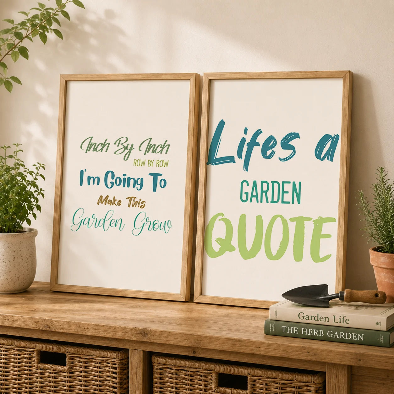 Nordic Wall Art Minimalist Gardening English Quote Canvas Painting Nordic Style Poster Prints for Bedroom Living Room Wall Decor Peaceful Pleasures Health and Wellness