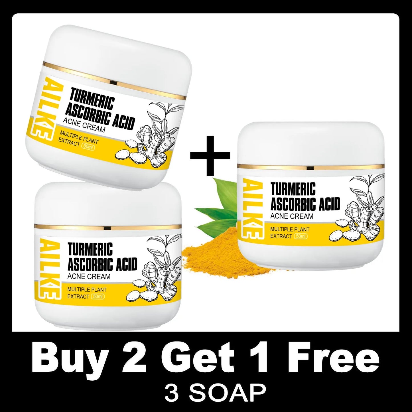 AILKE Turmeric Brightening Face Cream | Glow & Clear Skin 50ml
