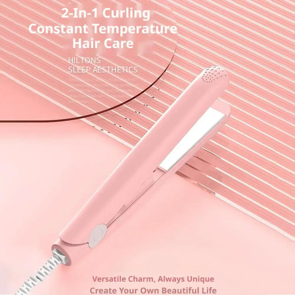 2-in-1 PTC Hair Straightener Styling Appliances Hot Combs Tools Heated Flat Iron Beard Styler Professional Brush Curling Iron Peaceful Pleasures Health and Wellness
