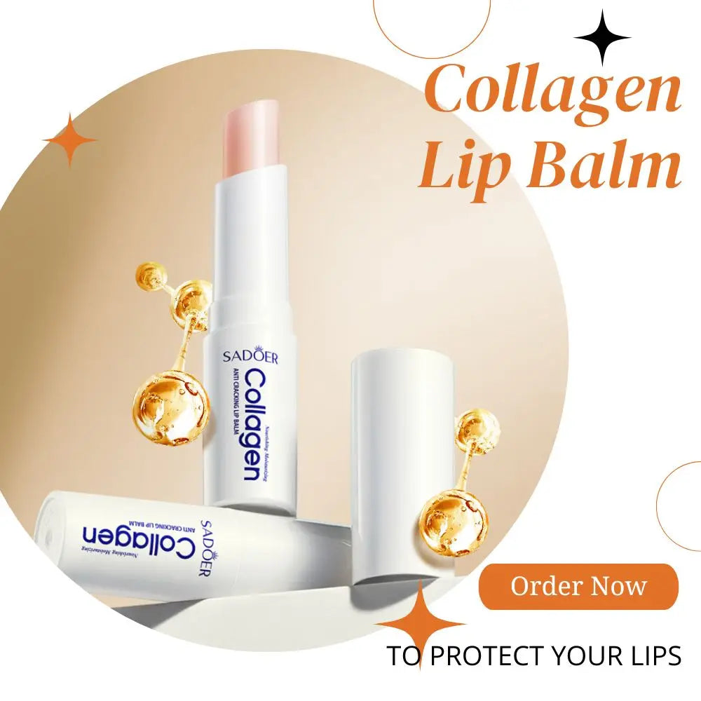 1/3/5PCS Collagen Lip Balm Moisturizing Anti-Cracking, Brightening & Repairing Lip Care with Nourishing Hydration ﻿ Peaceful Pleasures Health and Wellness