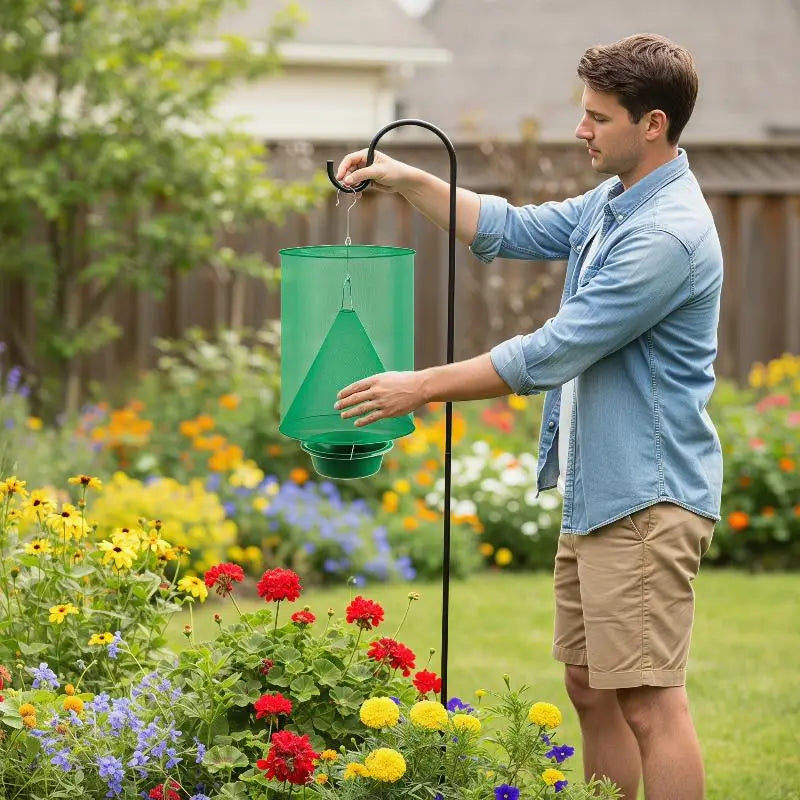 Hanging Fly Trap Green Mesh | Outdoor Chemical-Free Pest Control