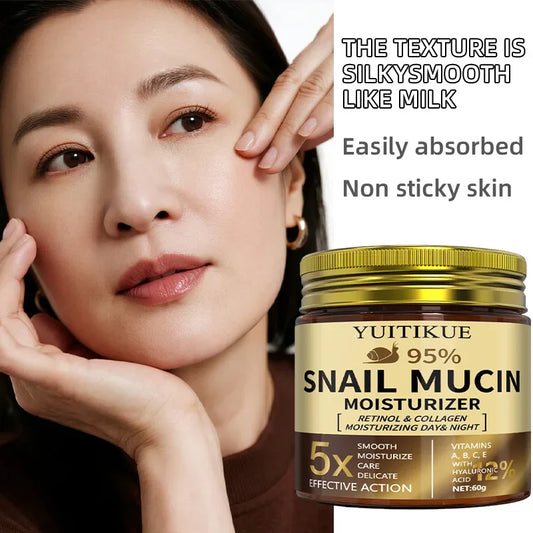 Snail Mucin Cream 60g – Retinol, Collagen & Hyaluronic Acid Face Moisturizer Cream Oasis Select Default Title