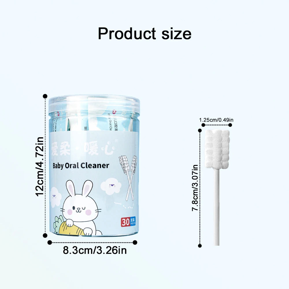 30-Pack Disposable Baby Mouth Cleaning Sticks | Infant Oral Care