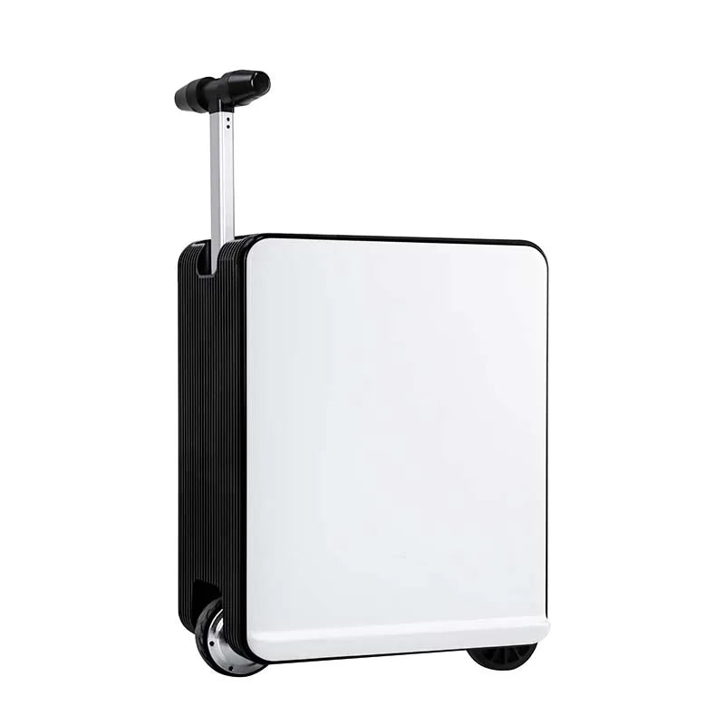 Luggage Suitcase Electric Can Ride – 20 inch Carry-on Size Travel Case with TSA Lock & Silent Wheels for Boarding & Vacation Peaceful Pleasures Health and Wellness White 20 inch