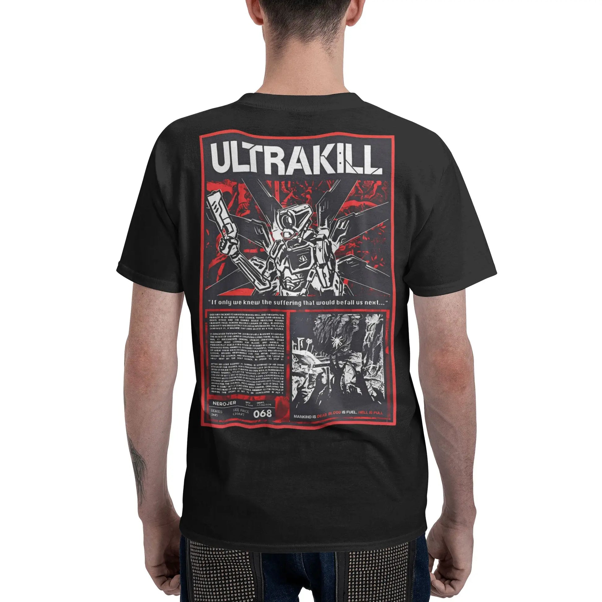 Ultrakill T-Shirt Summer Video Game Aesthetic T Shirts 100% Cotton Fashion Tshirt For Men Short Sleeve Loose Tees Peaceful Pleasures Health and Wellness
