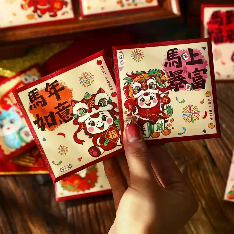 2026 Horse Year Red Envelopes – 6-Pack Lucky Money Bags