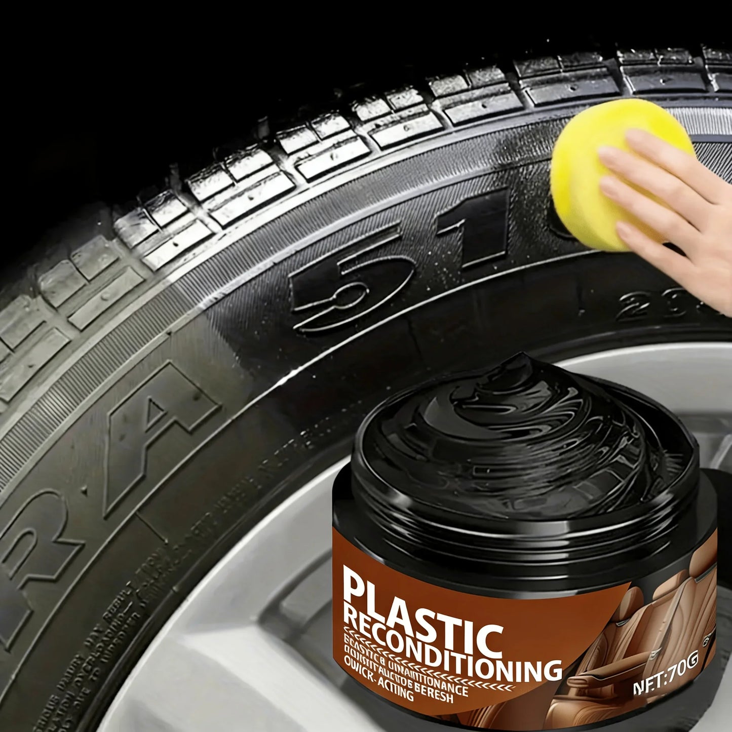 Car Plastic Restorer Crystal Wax – Dashboard & Trim Polish