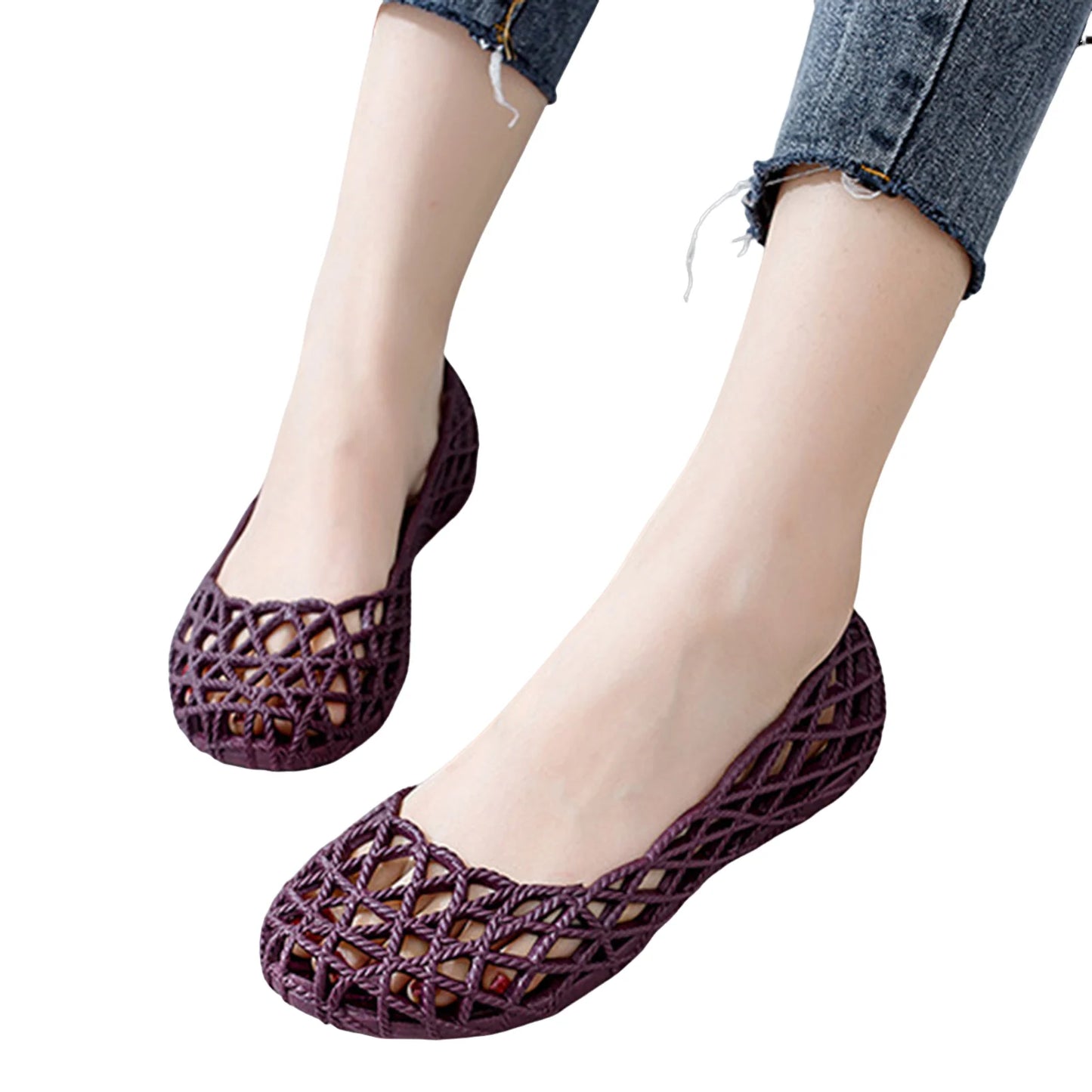 Women's Summer Casual Sandals Flat-Bottomed Comfortable Slip-On Shoes Gift for Christmas Birthday New Year Peaceful Pleasures Health and Wellness PURPLE 39