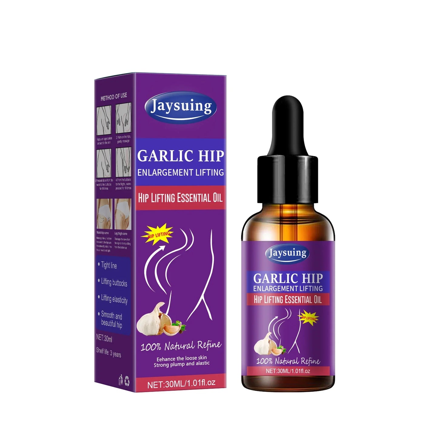 Hip Lifting Garlic Massage Oil – Firms, Tones & Hydrates