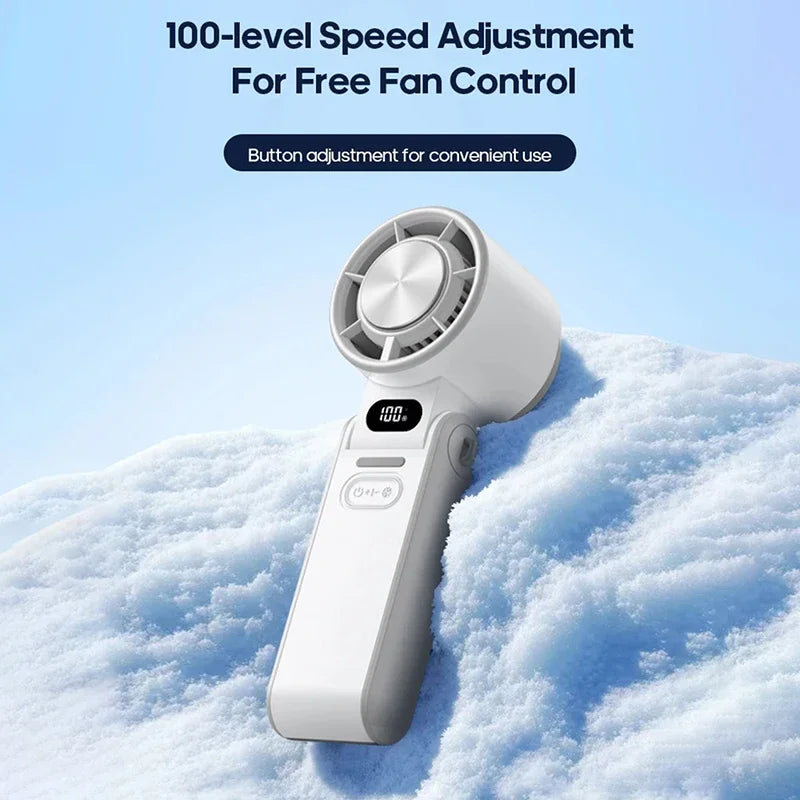 Lenovo Air Cooling Turbo Fan Mini Handheld Foldable USB Rechargeable 3600mAh 100 Wind Speeds Adjustable Outdoor With Lanyard Peaceful Pleasures Health and Wellness
