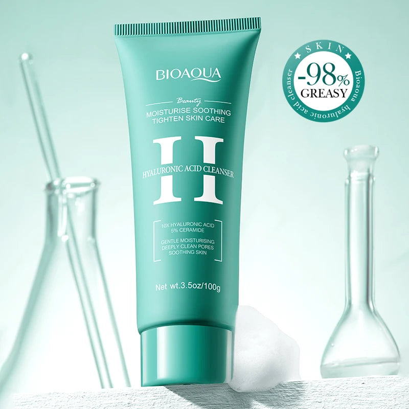 BIOAQUA Hyaluronic Acid Foaming Face Wash | Moisturizing Cleanser