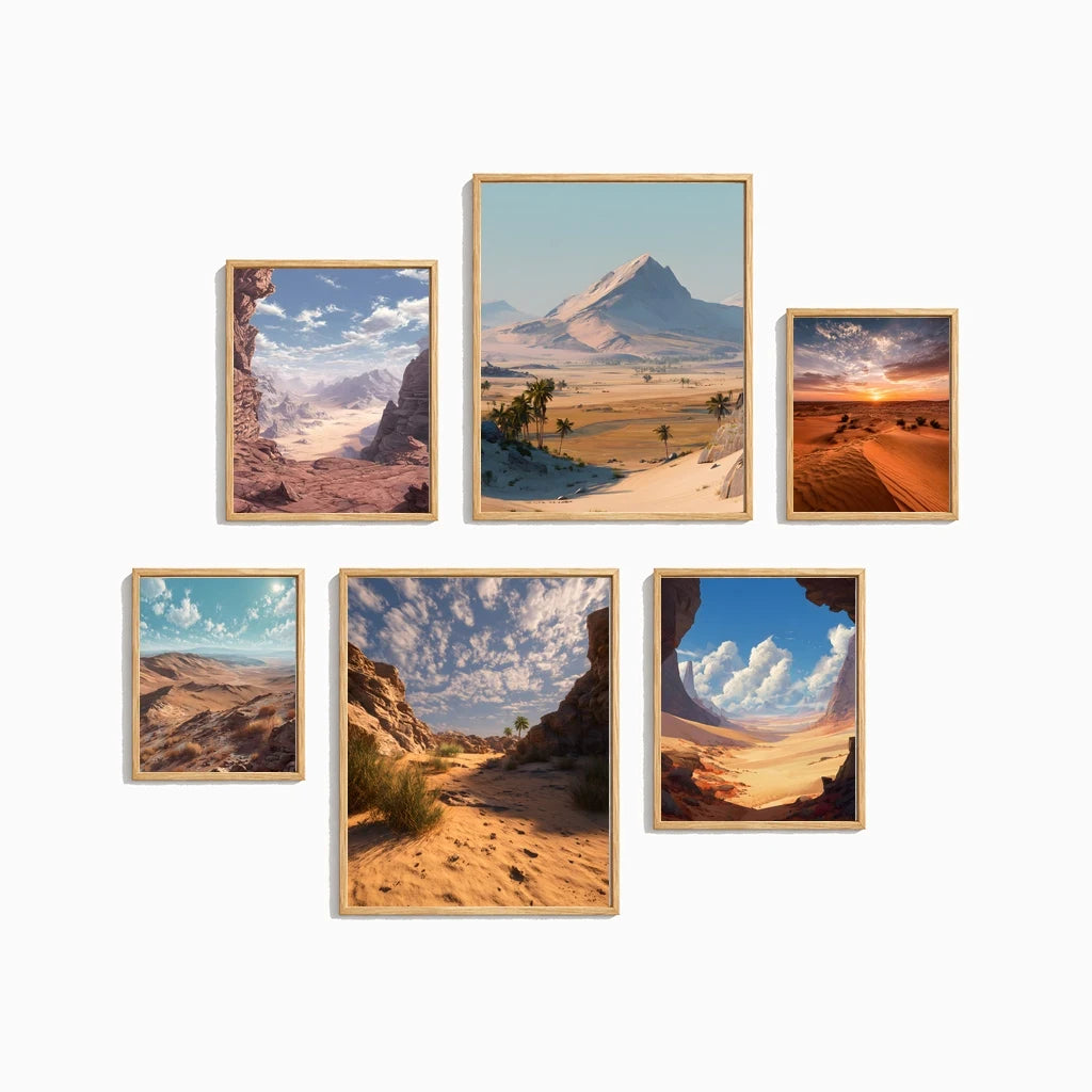 Desert Landscape Canvas Wall Art | Modern Poster Print Canvas Wall Art Peaceful Pleasures Health and Wellness