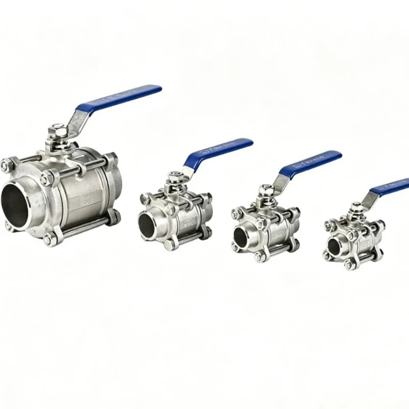 Stainless Steel BSP Three-Piece Ball Valve 1/2"–2" DN15–50
