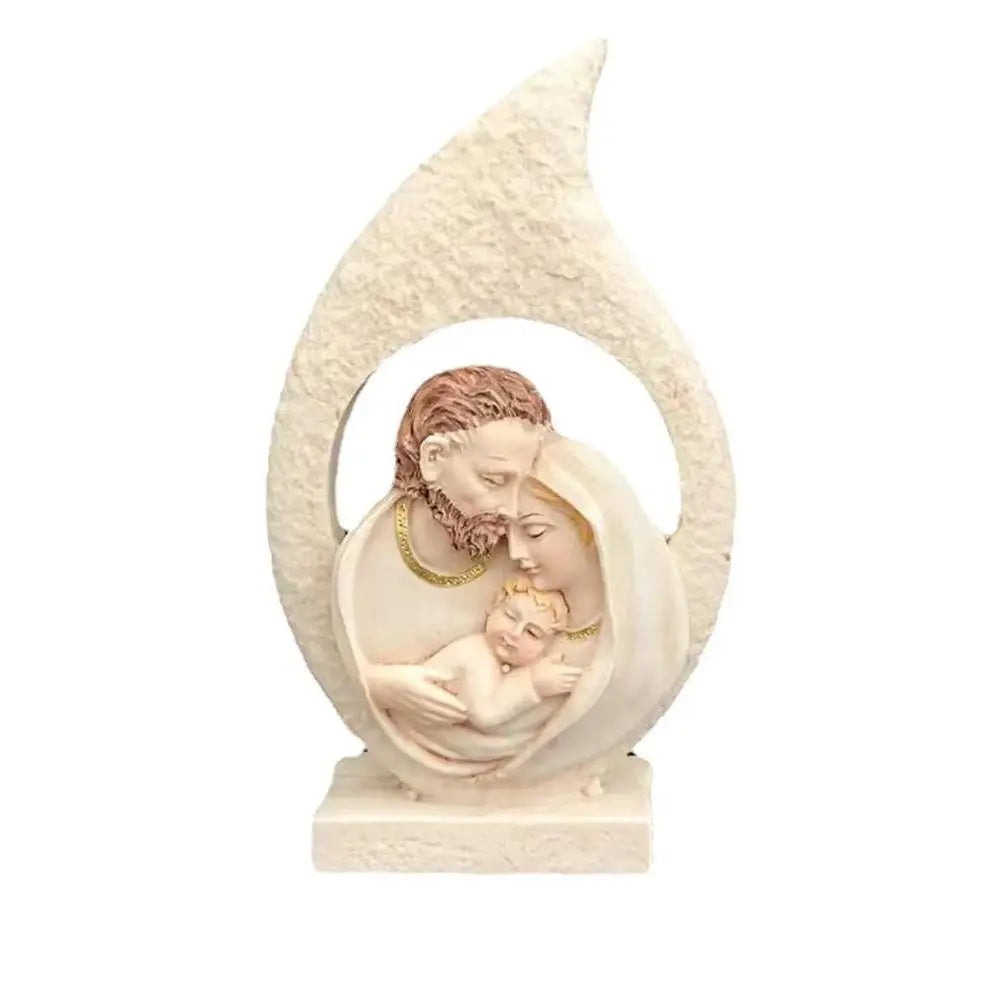 Sacred Hearts Holy Family Resin Nativity Figurine | Hand-Painted
