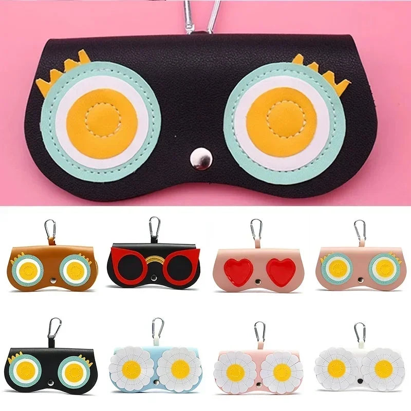 Women's Leather Eyeglass Case | Snap Closure, Scratch-Proof