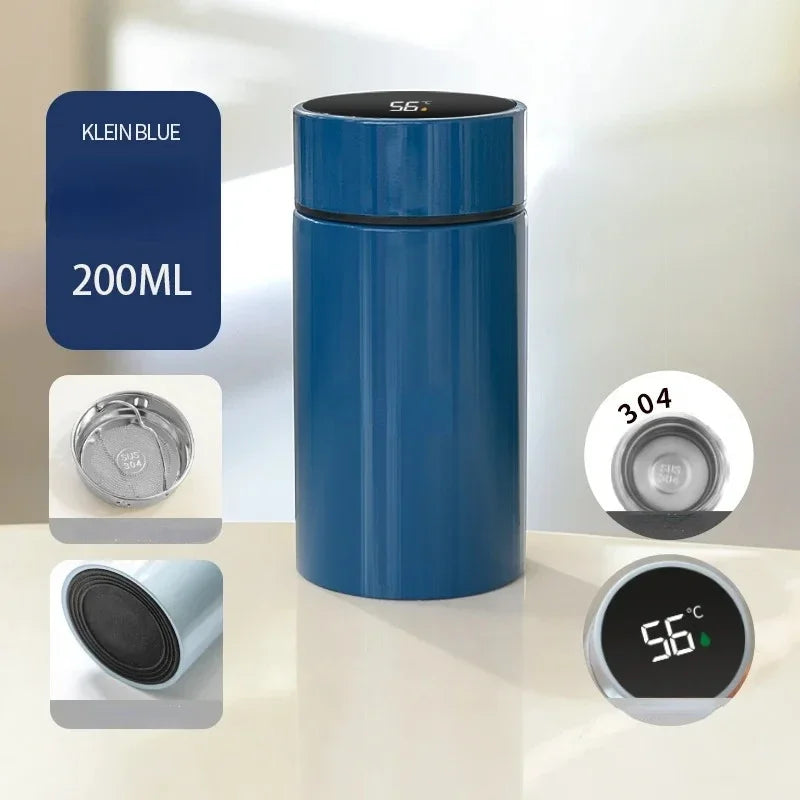 Stainless Steel Stanl Cup Water Bottle Vacuum Flasks Termos Tumbler Thermal Cold Hot Vacuum-flasks-&-thermoses Thermo & Dining Peaceful Pleasures Health and Wellness Dark Blue 200ml