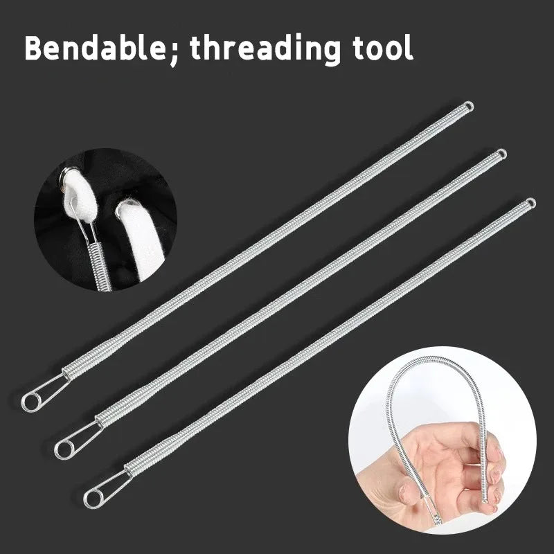 Spring Drawstring Threader – Elastic, Lace & Cord Sewing Tool