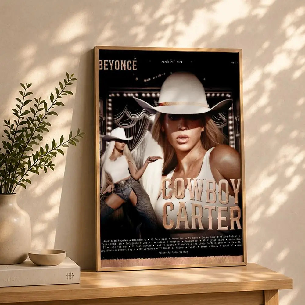 Singer B-BeyonceS Poster HD Self Adhesive Waterproof Wall Art Ideal for Home Office Dorm Bedroom Great Gift Peaceful Pleasures Health and Wellness White3 50X70cmNoframe