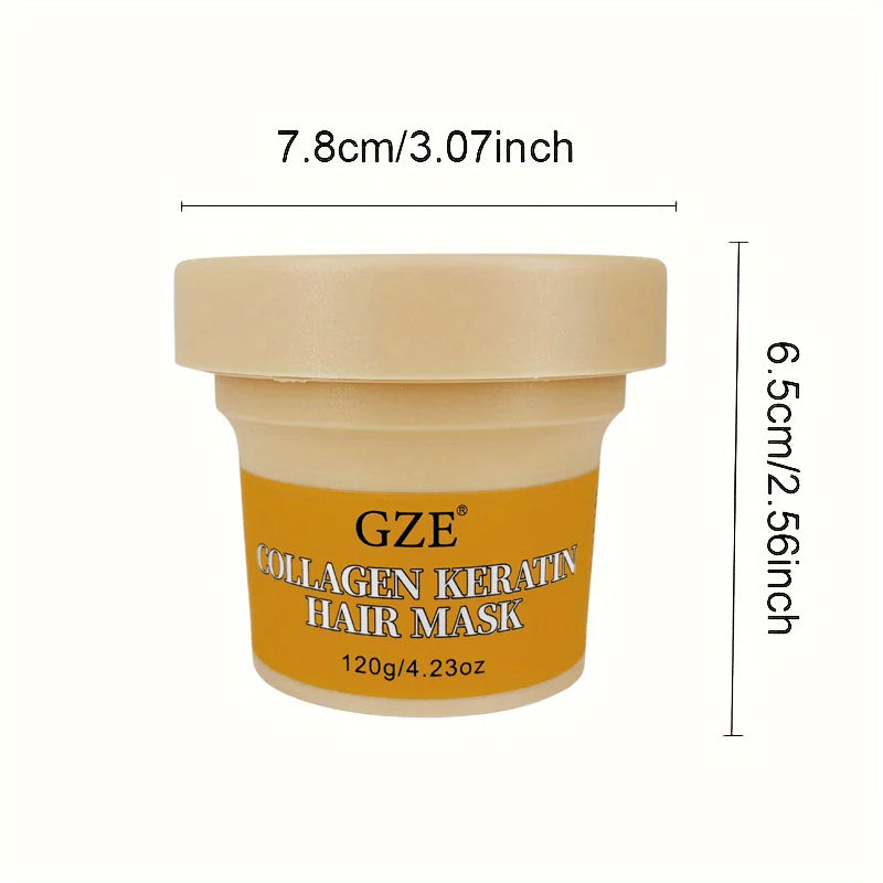 GZE Collagen Keratin Hair Mask – Anti-Frizz & Heat Protection