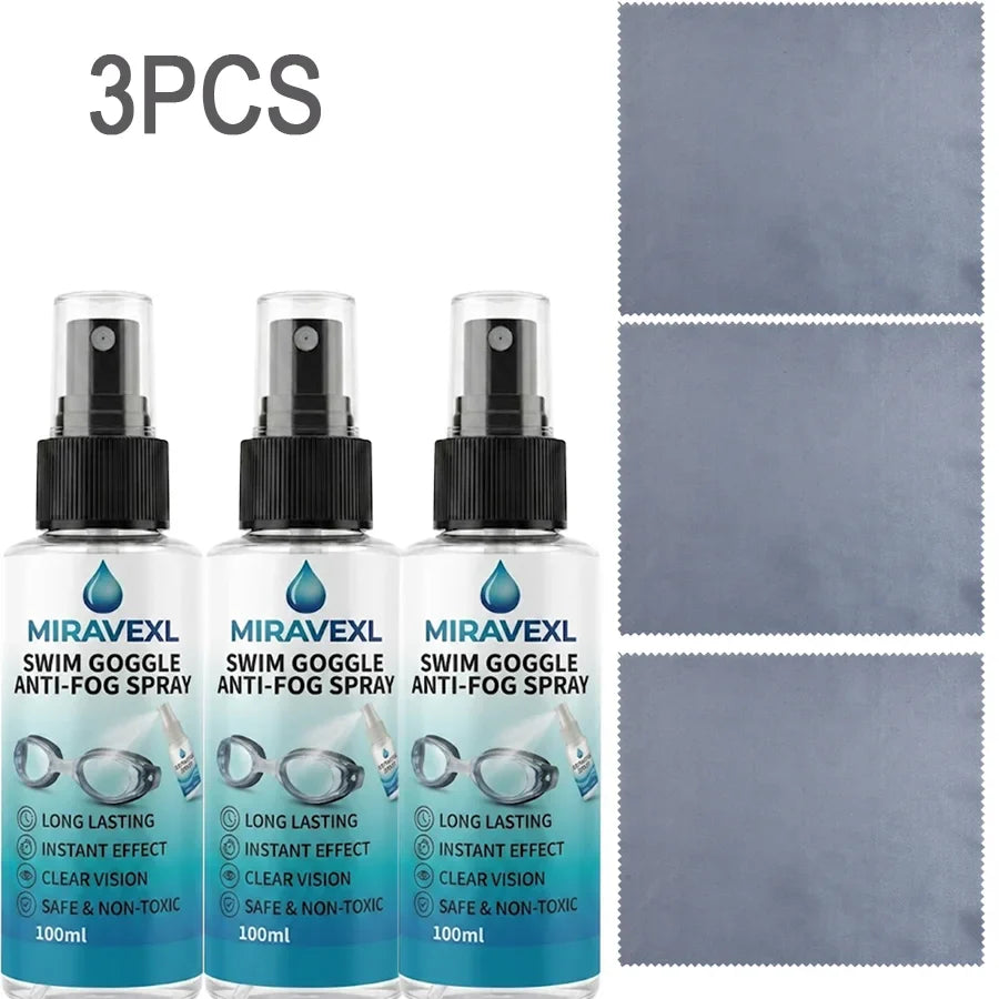 MIRAVEXL Anti-Fog Spray for Swim Goggles & Diving Masks 100ml