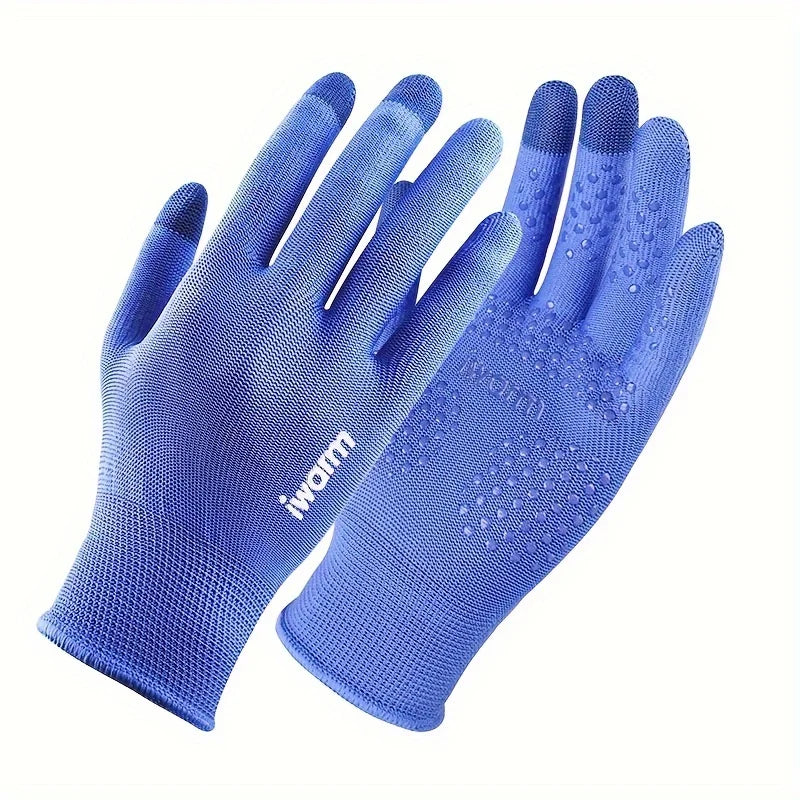 Fitness Gloves, Sports Gloves, Sunscreen Gloves, Outdoor Non-slip Cycling Gloves, Non-slip Touchscreen Gloves Peaceful Pleasures Health and Wellness Blue One Size