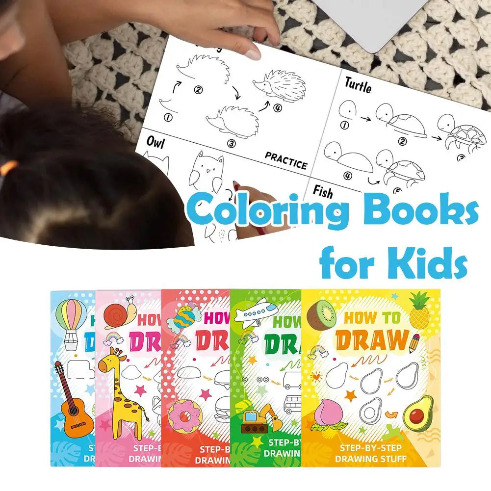 Animal Cartoon Sketch Book Step How Draw Drawing Practice Coloring