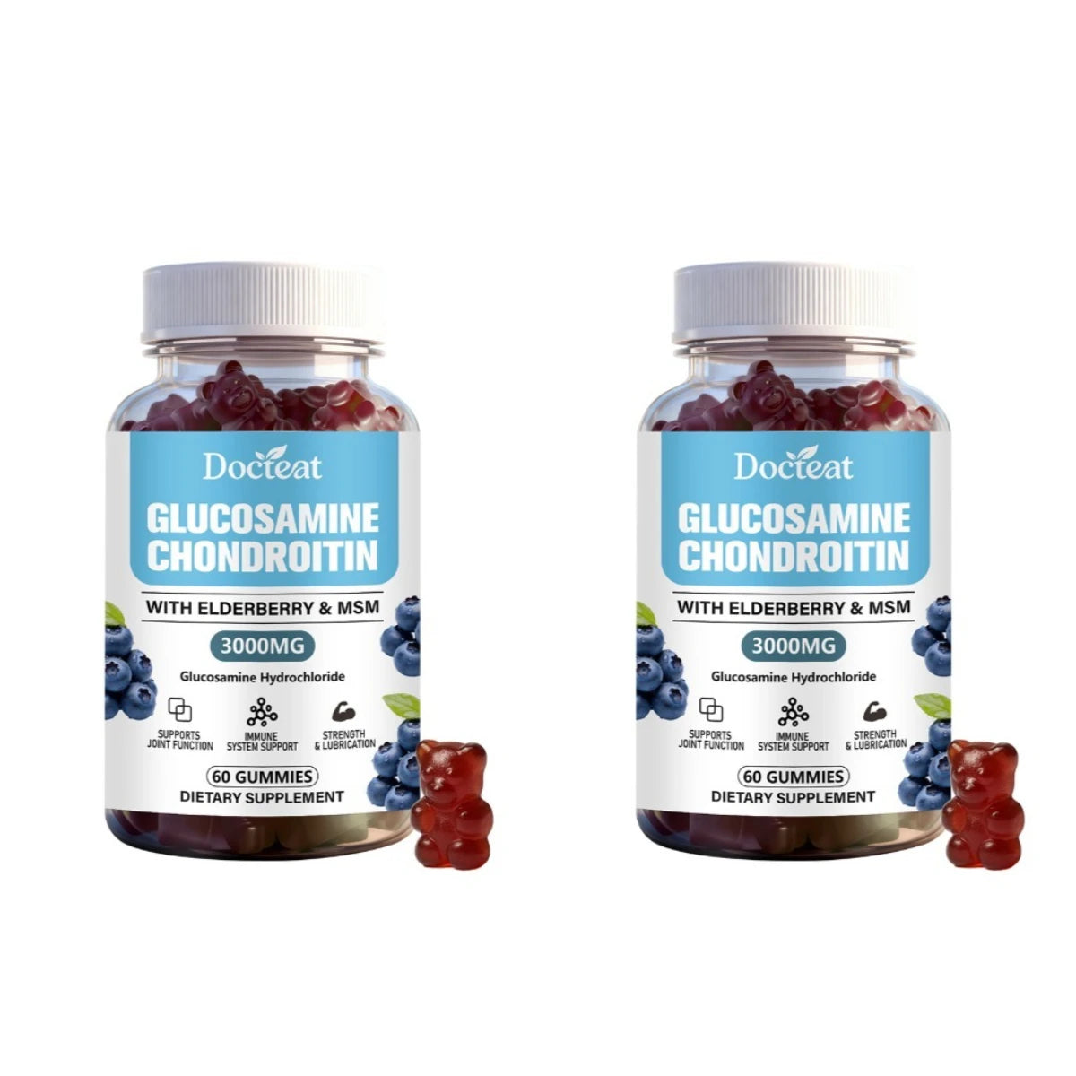 Glucosamine Chondroitin Gummies 3000mg | Elderberry MSM Turmeric