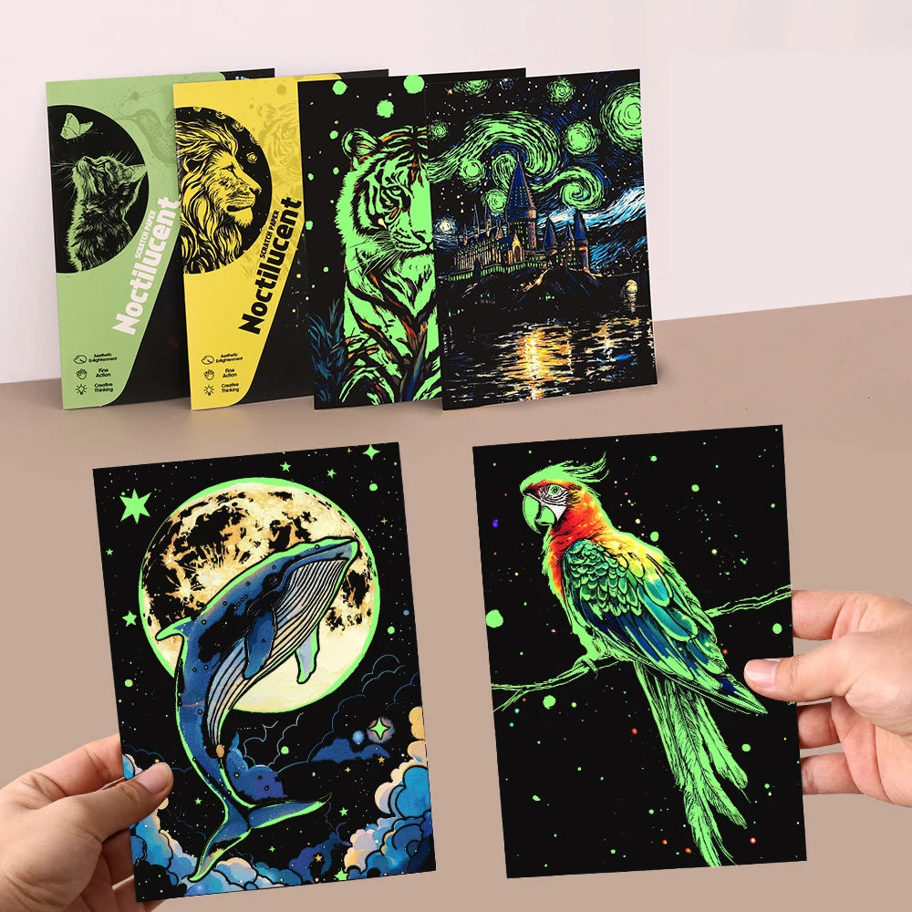 A5 Light Scratch Drawings Adult Colorful Paper Student Creative Toy