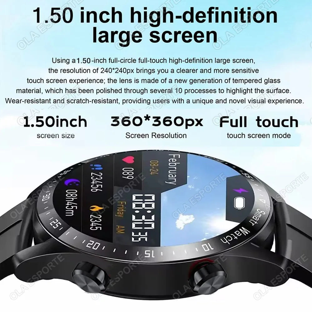 ECG & PPG Bluetooth Smart Watch – GPS, Heart Rate, IP67