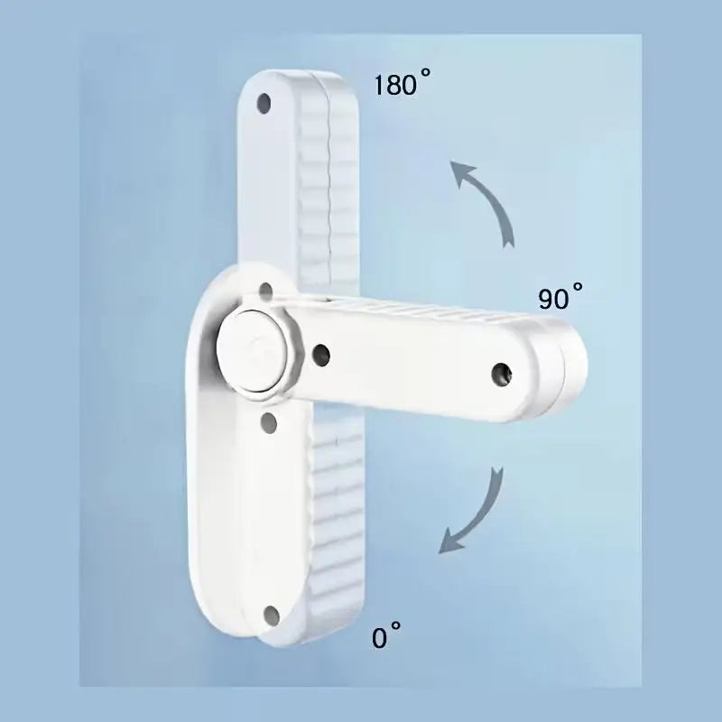 Child Safety Door Lever Lock Punch Free Universal Anti Open Handle with Hidden Button for Baby Proofing Multifunction Buckle Peaceful Pleasures Health and Wellness