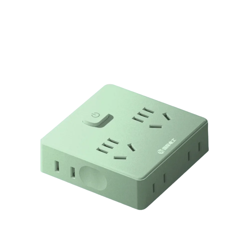 Ultra-Thin Power Strip Flat Plug USB-C Multi-Outlet Expander
