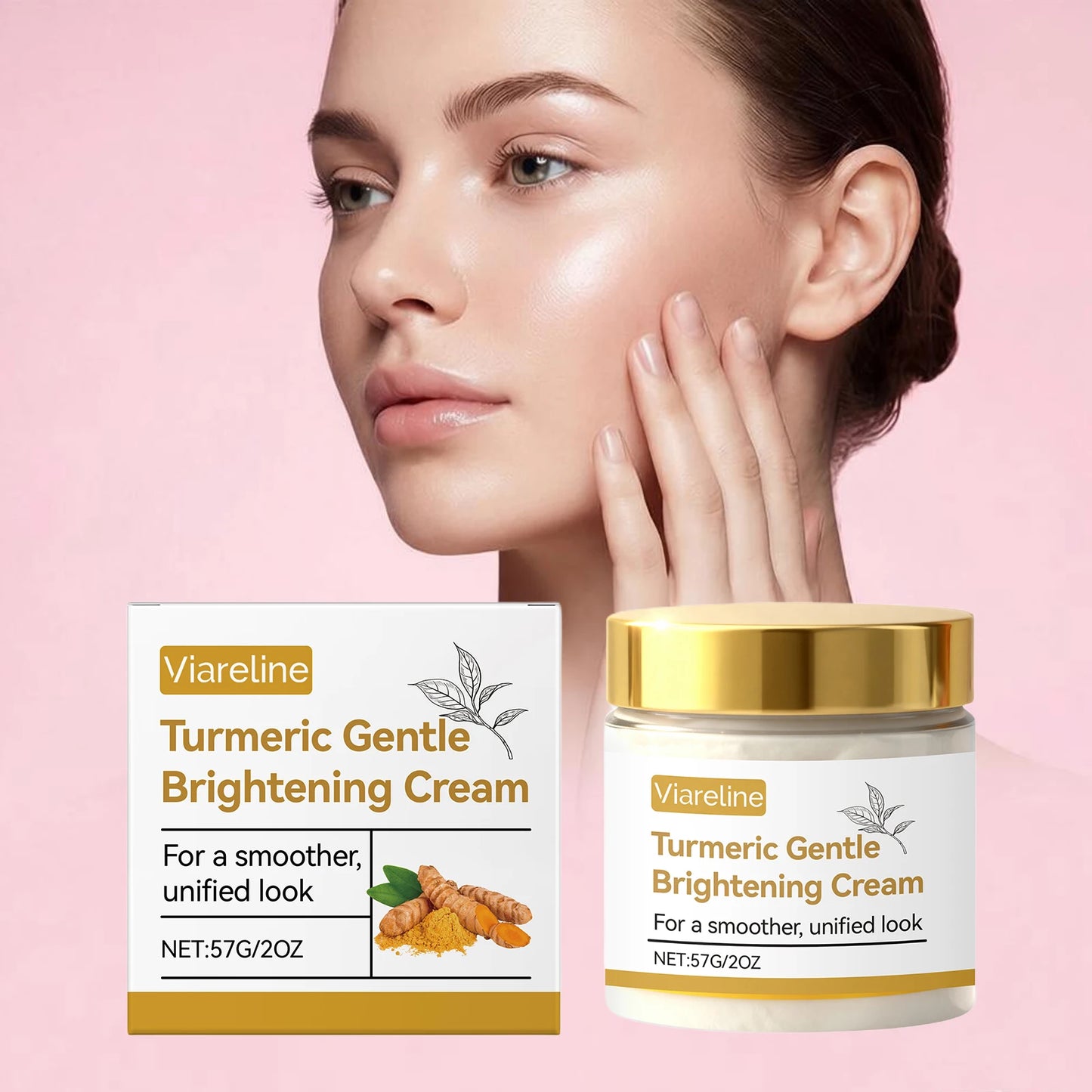 Turmeric Moisturizing Cream Firming Revitalizing Brightening Repairing Smoothing Lightening Fade Fine Lines Hydrating Face Cream Peaceful Pleasures Health and Wellness
