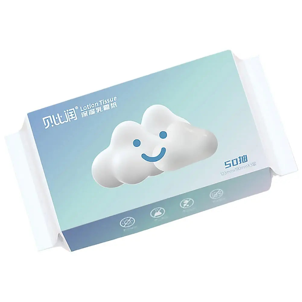 50 Sheets Baby Cloud Soft Lotion Tissues, Hypoallergenic Moisturizing Facial Tissues For Sensitive Skin & Baby Care Peaceful Pleasures Health and Wellness blue