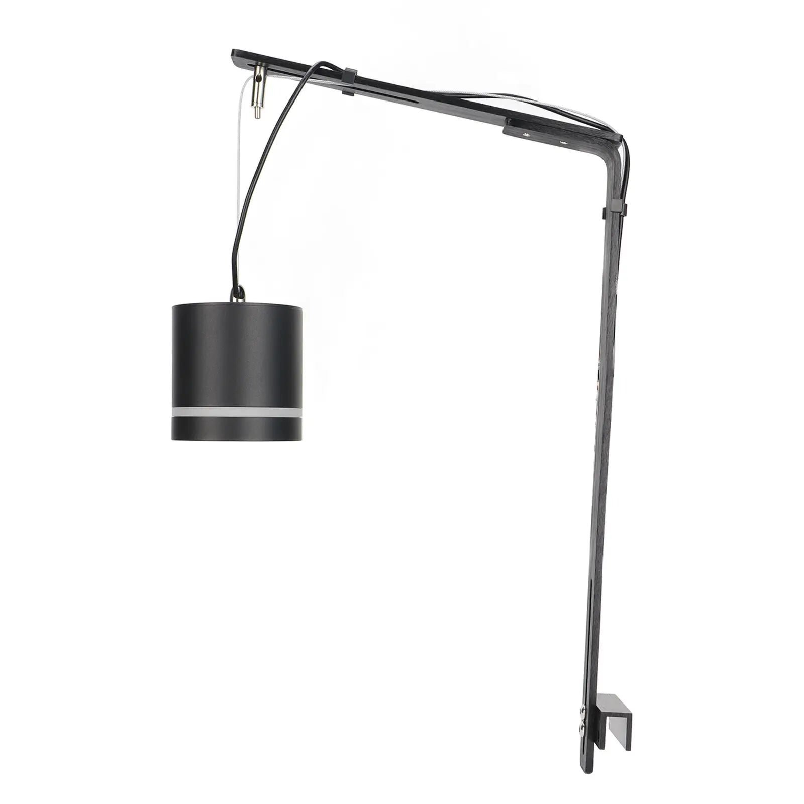 0-1.3mm Chickness Clip-on Fish Tank Lamp Holder Aluminum Alloy Rust-proof Light Bracket Aquarium Chandelier Hanging Rack Peaceful Pleasures Health and Wellness