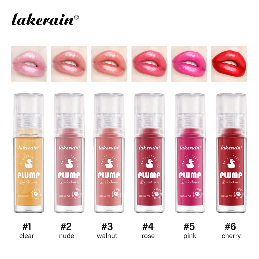 Lakerain Lip Glaze Brightening Lip Color Long-lasting Moisturizing Ginger Root Extract Lip Glaze Texture Hot Plump Lip Gloss Peaceful Pleasures Health and Wellness