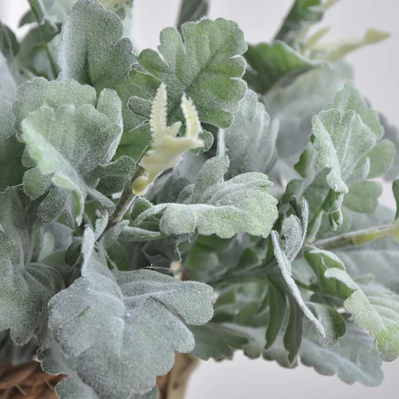 33cm Silk Silver Leaf Chrysanthemum Artificial Plant | Home Decor
