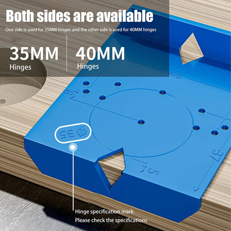 2-Pack Hinge Drilling Locator – Cabinet Door Positioning Jig