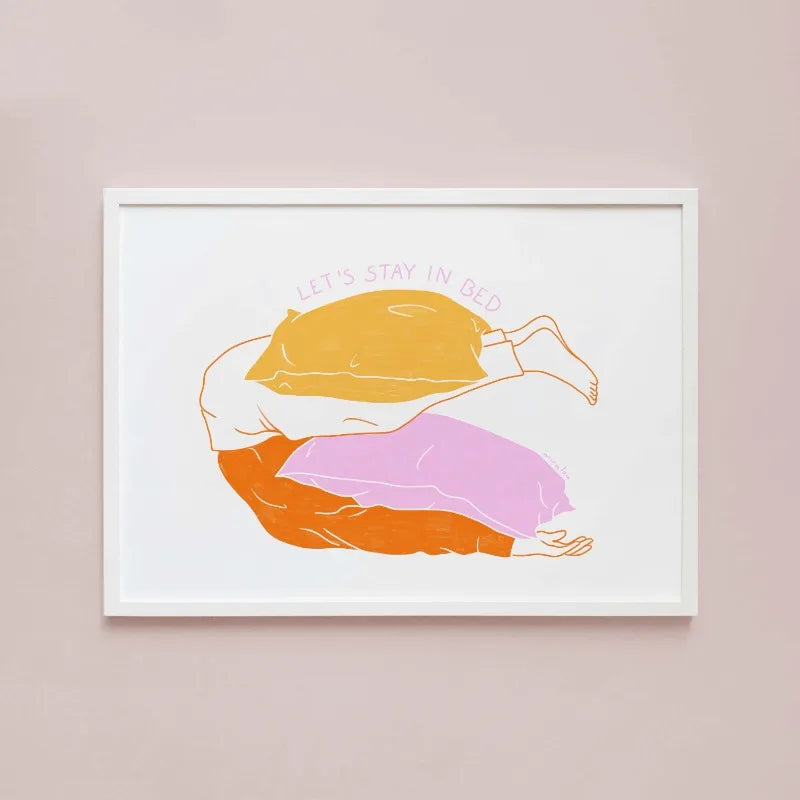 Modern Minimalist Line Girl Illustration Poster Girly Busy Resting Reading Book Canvas Painting Wall Art Living Room Home Dec Peaceful Pleasures Health and Wellness