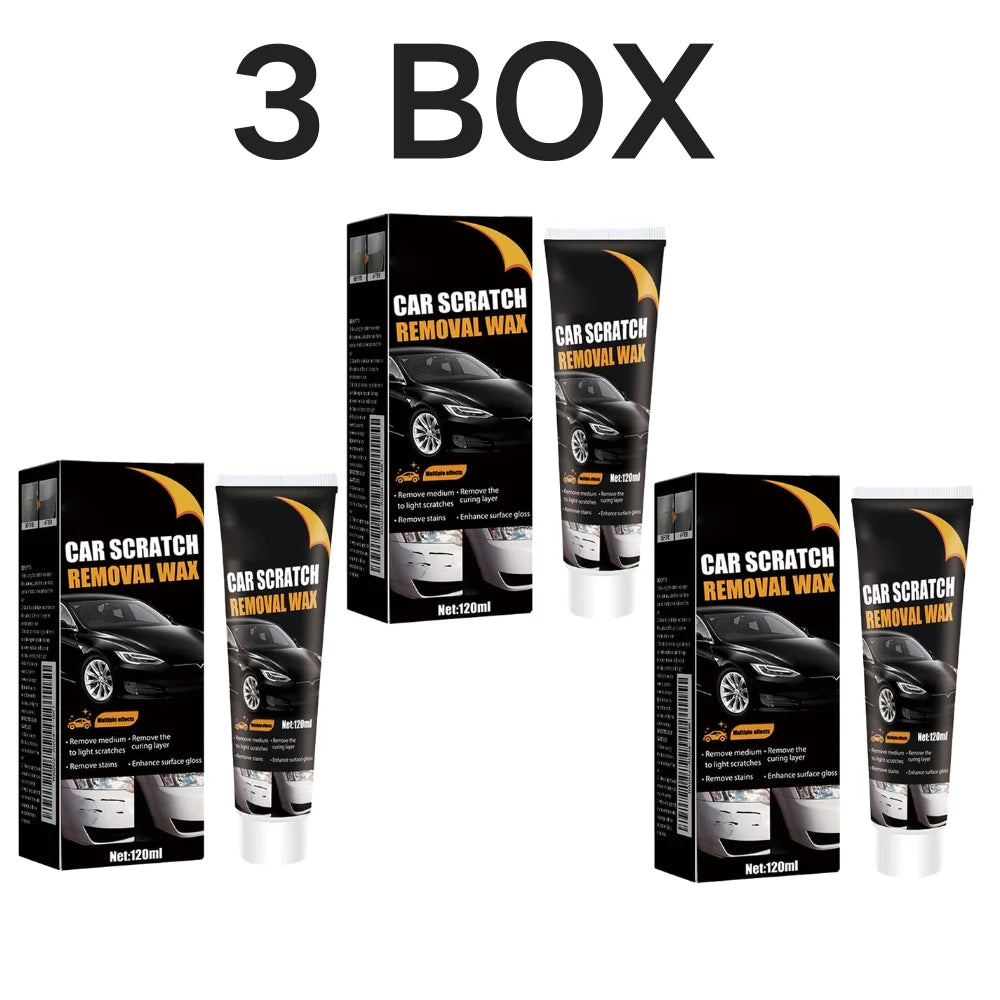 Car Scratch Remover Wax Kit – Sponge & Towel Included