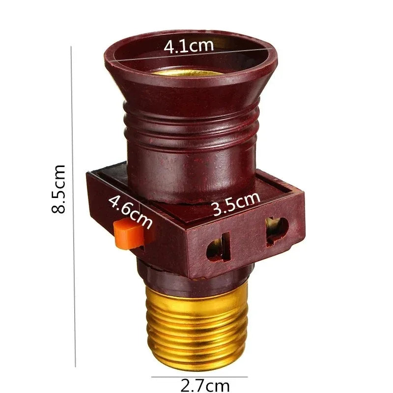 1PCS E27 Screw Bulb Holder Convertible with Switch 110V-240V LED Lamp Socket Adapter for Easy Bulb Installation And Control Peaceful Pleasures Health and Wellness