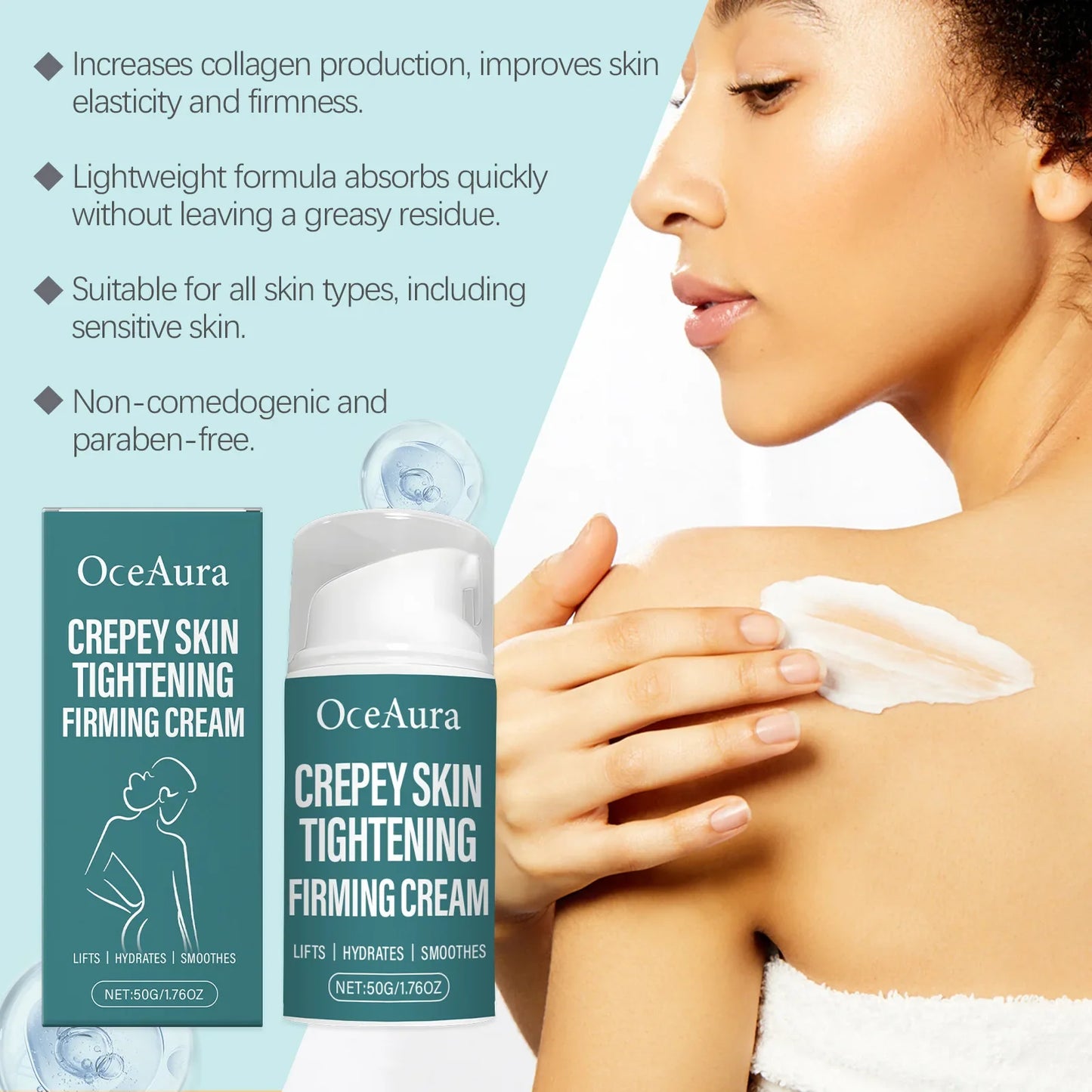 OceAura Skin Firming Cream – Anti-Aging Body Tightening Lotion