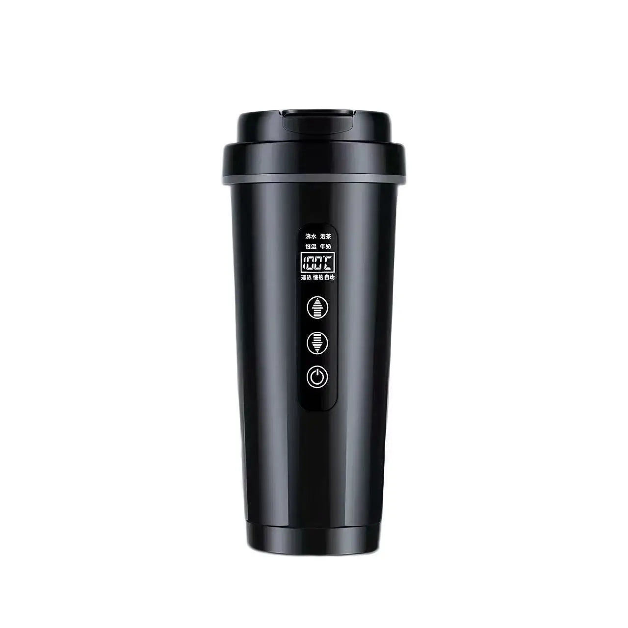 500ML Car Heating Water Cup 12V 24V Universal 316 Stainless Steel Liner Portable Smart Electric Kettle for Truck Insulation Peaceful Pleasures Health and Wellness Black